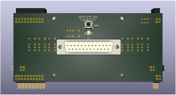 DSub interlock output module to connect to Magnet Control Box