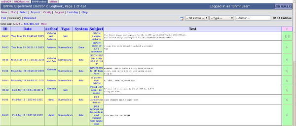 ELOG Page - MidasWiki